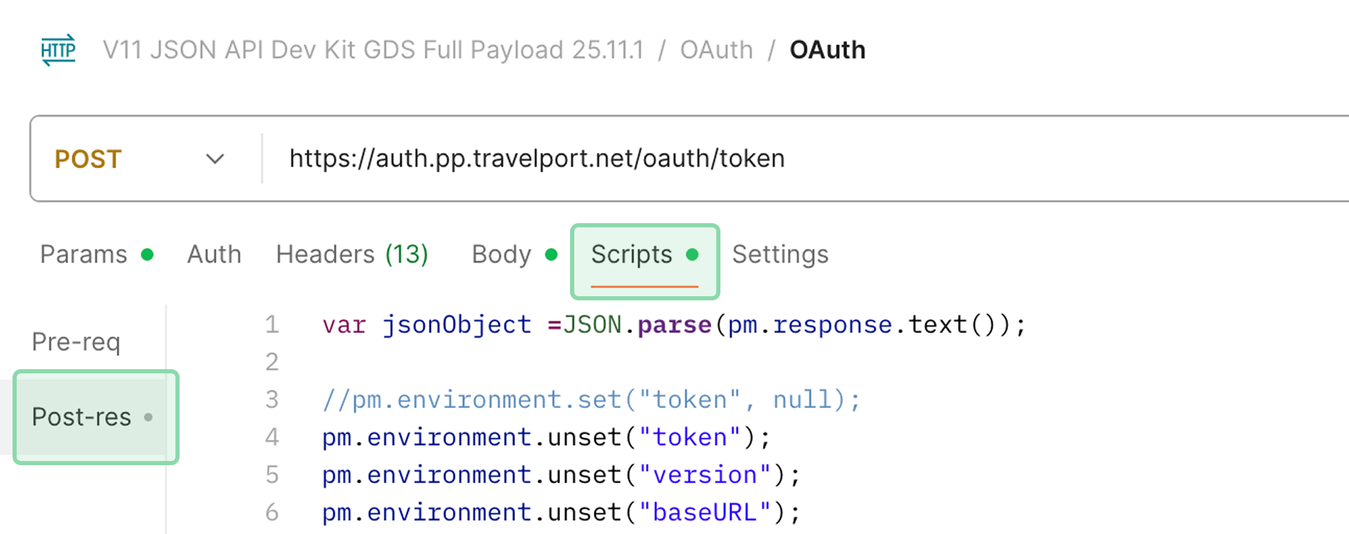 Postman screenshot