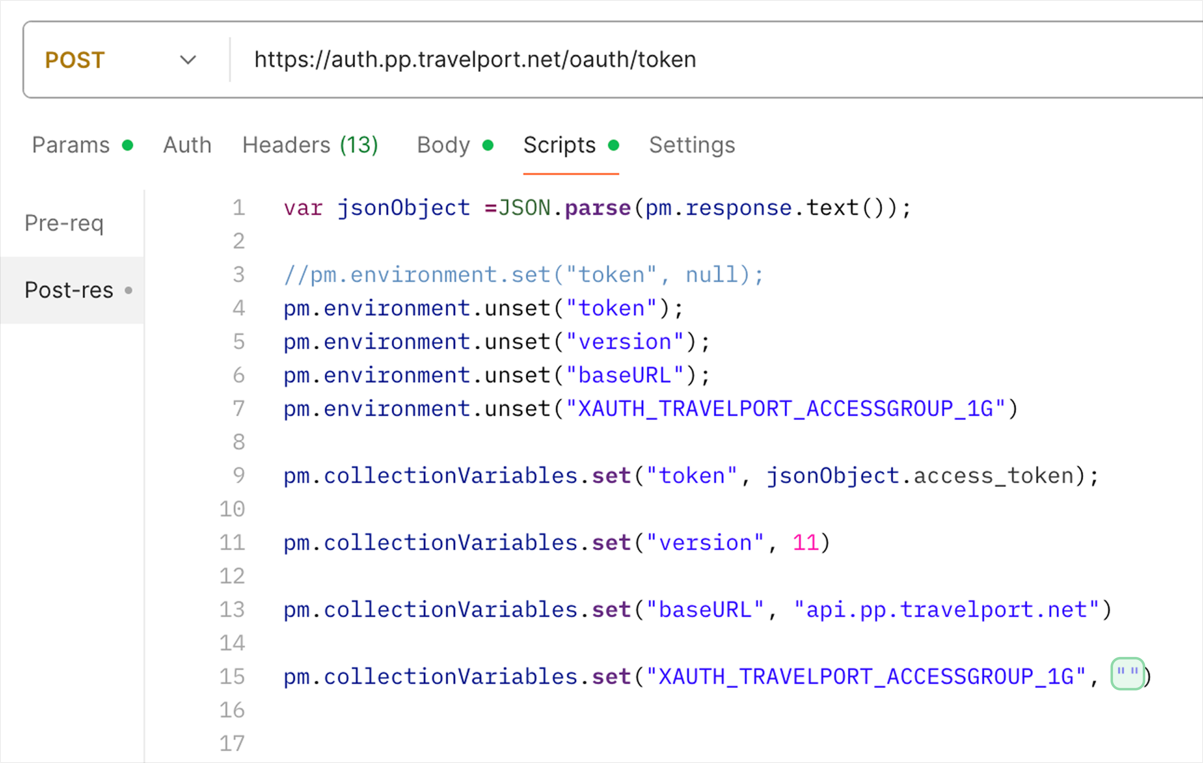 Postman screenshot